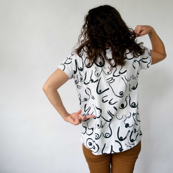 Gravel & Gold Boobs Print Taurus Top Gravel & Gold Boobs Print Taurus Top