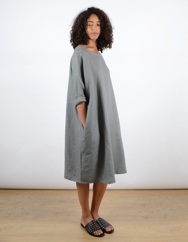 Sunja Link Pullover Dress Smoke Sunja Link Pullover Dress Smoke