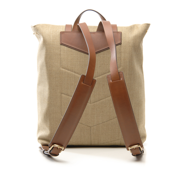 Oat Herringbone and Cuoio MS Backpack by Mismo Oat Herringbone and Cuoio MS Backpack by Mismo