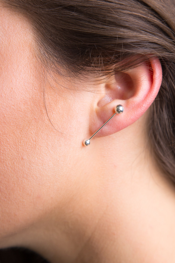 Silver Sunray Earring Single Silver Sunray Earring Single