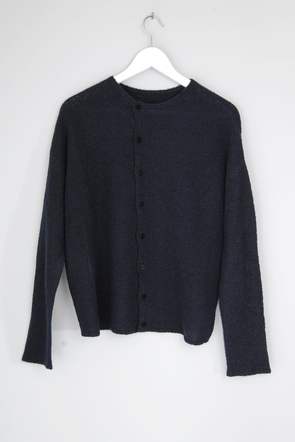 Oyuna Navy Boucle Cardigan With Oyuna Navy Boucle Cardigan With