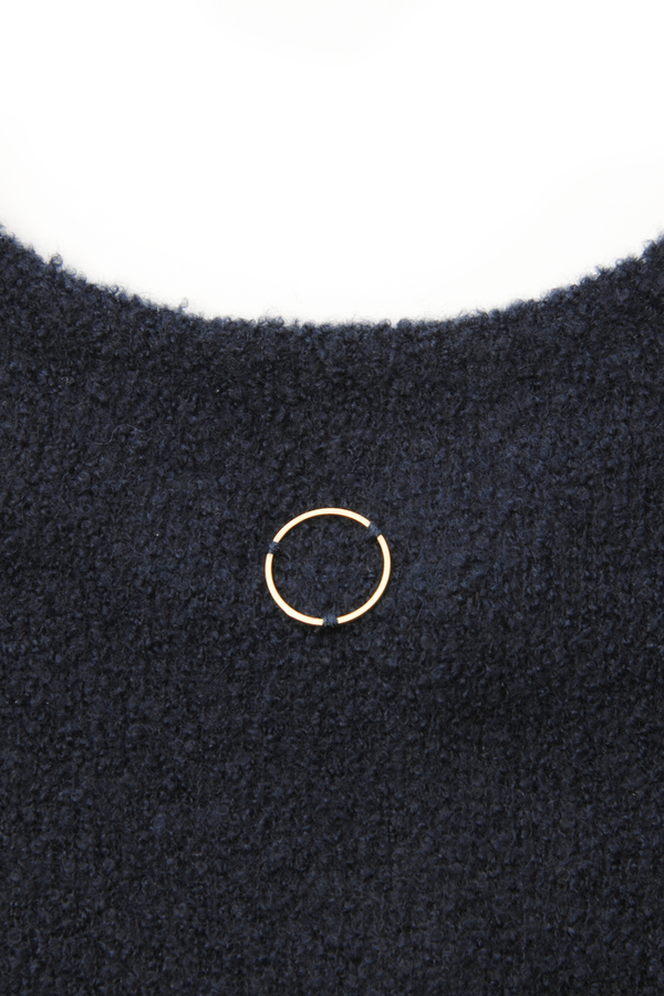 Oyuna Navy Boucle Cardigan With Oyuna Navy Boucle Cardigan With