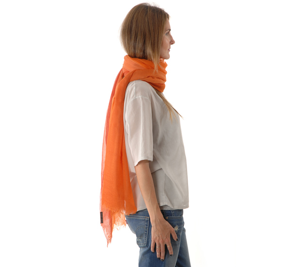 Ulla Shawl In Red Orange by Oyuna Ulla Shawl In Red Orange by Oyuna