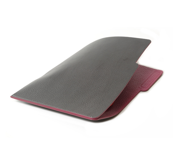 Hayden Leather Grey and Fushcia Leather File Folder Hayden Leather Grey and Fushcia Leather File Folder