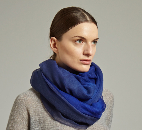 Oyuna Ulla Shawl In Sapphire Indigo Oyuna Ulla Shawl In Sapphire Indigo
