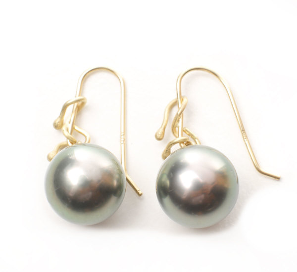 Rosanne Pugliese 18K Grey Tahitian Pearl Drops Rosanne Pugliese 18K Grey Tahitian Pearl Drops