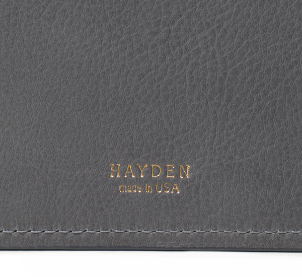 Unisex Hayden Leather Grey and Yellow Leather File Folder Unisex Hayden Leather Grey and Yellow Leather File Folder
