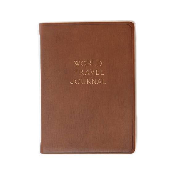 Hayden Leather Brown World Travel Journal Hayden Leather Brown World Travel Journal