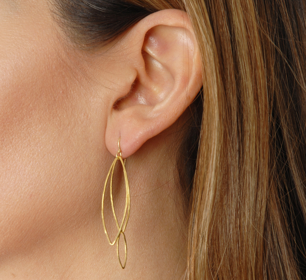 Rosanne Pugliese 22K Gold Orchid Leaf Earring Rosanne Pugliese 22K Gold Orchid Leaf Earring