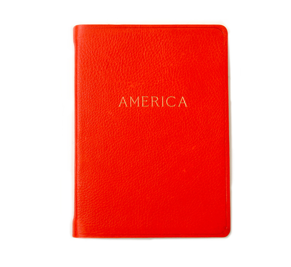 Hayden Leather Red America Atlas Book Hayden Leather Red America Atlas Book