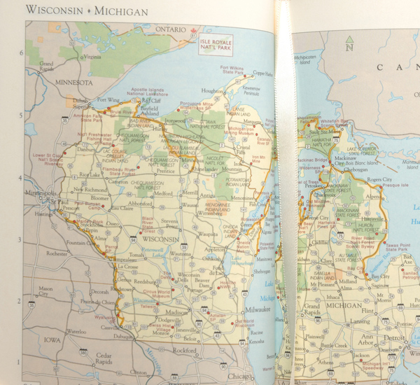 Hayden Leather Navy America Atlas Book Hayden Leather Navy America Atlas Book