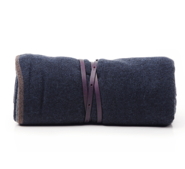 Oyuna Indigo Daya Cashmere Travel Blanket Oyuna Indigo Daya Cashmere Travel Blanket