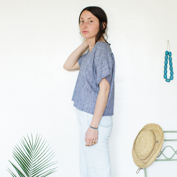 Me & Arrow Crop Top - Black Bark Stripe Me & Arrow Crop Top - Black Bark Stripe