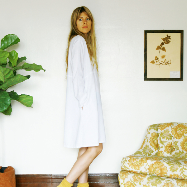 Unknown LS Basic Dress<br>White Unknown LS Basic Dress<br>White