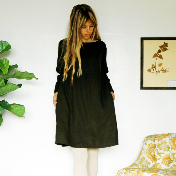 Unknown LS Basic Dress<br>Dark Olive Unknown LS Basic Dress<br>Dark Olive