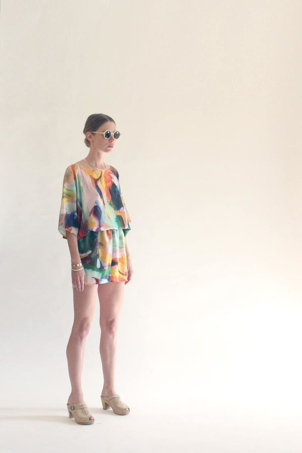 Strathcona Silk Shorts in Painted Gesture Strathcona Silk Shorts in Painted Gesture