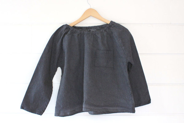 pietsie Marais Shirt in Gray Ticking pietsie Marais Shirt in Gray Ticking