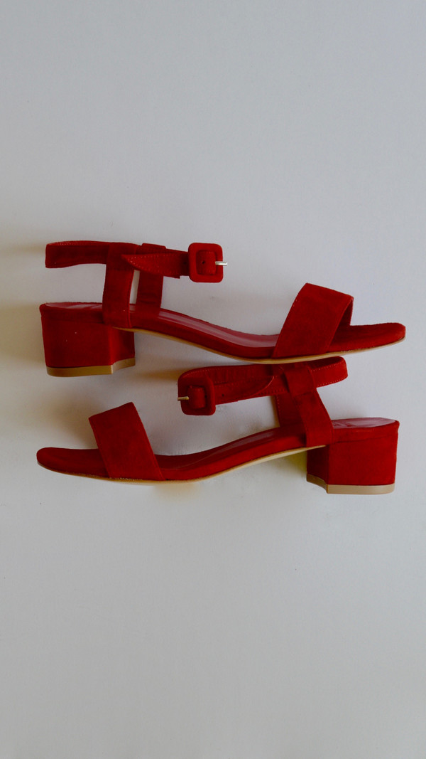 Maryam Nassir Zadeh Sophie Sandal in Red Suede Maryam Nassir Zadeh Sophie Sandal in Red Suede