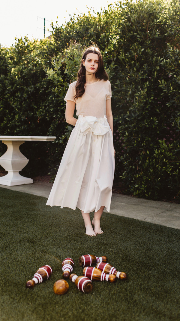 Maryam Nassir Zadeh Carlita Skirt in White Maryam Nassir Zadeh Carlita Skirt in White