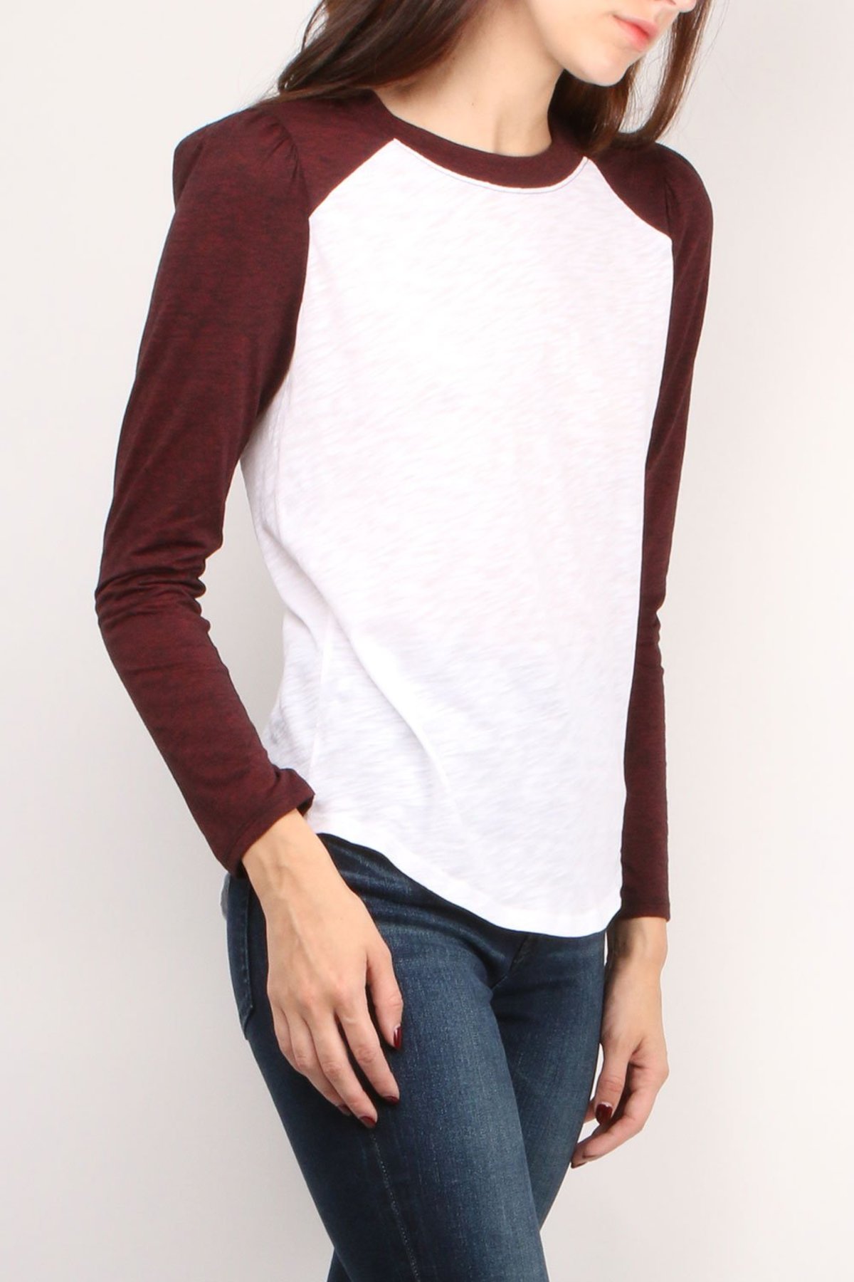 Veronica Beard Mason Baseball Tee - red 