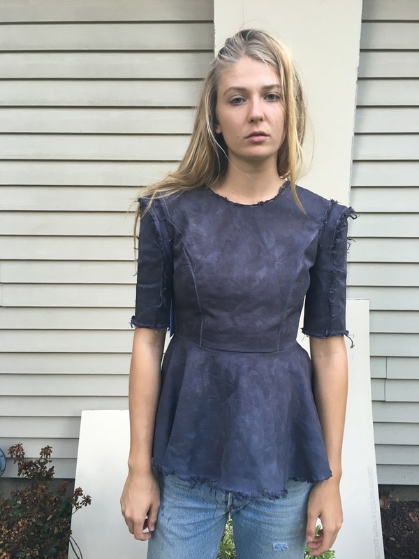 Alexa Stark grey peplum tee Alexa Stark grey peplum tee