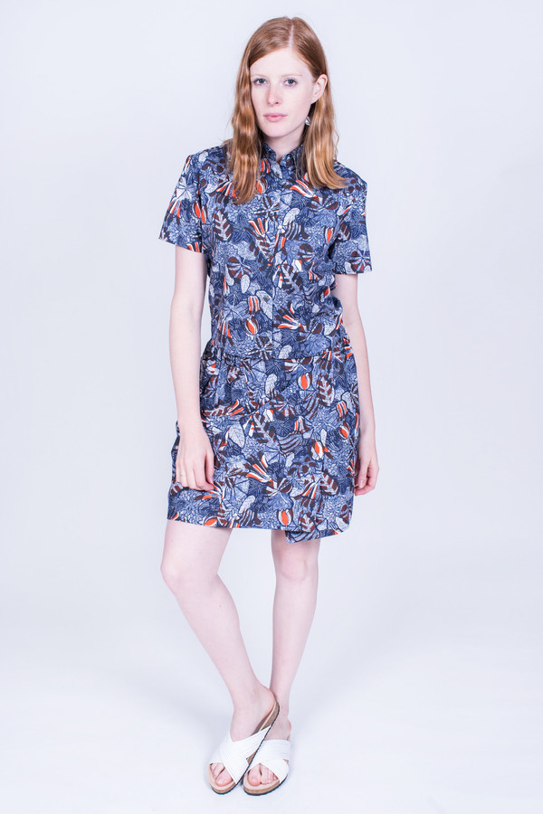 Maison Kitsune Lili Hibiscus Wrap Around Skirt Maison Kitsune Lili Hibiscus Wrap Around Skirt