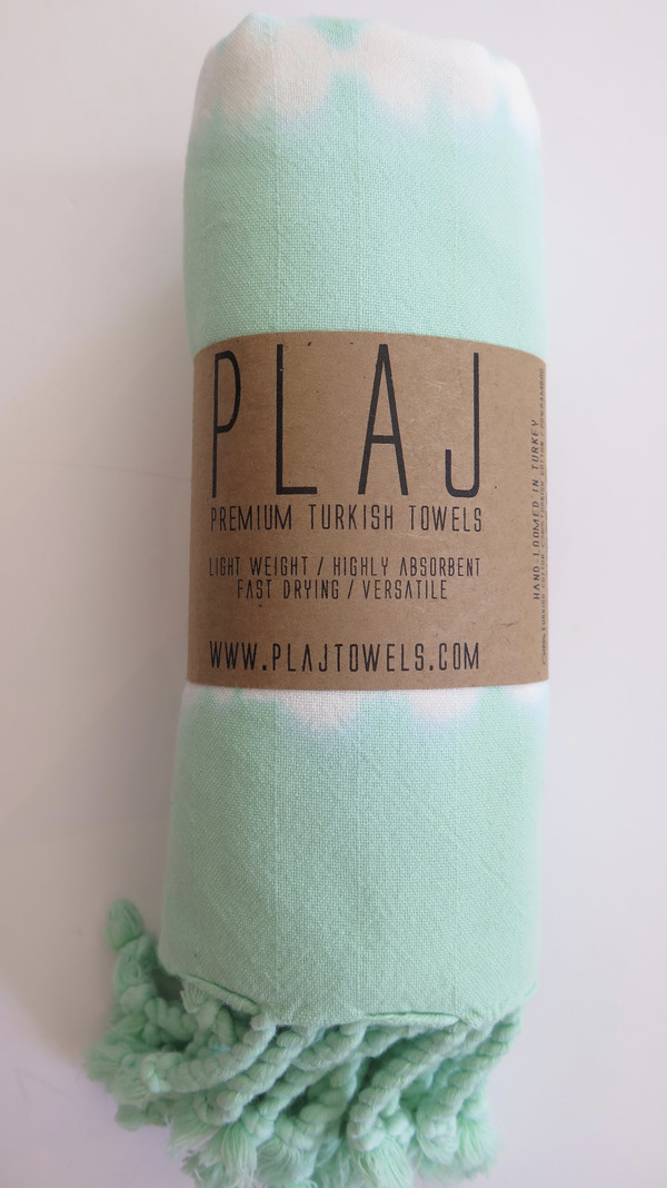 Plaj Pender Towel- Tye Dye Mint Green Plaj Pender Towel- Tye Dye Mint Green