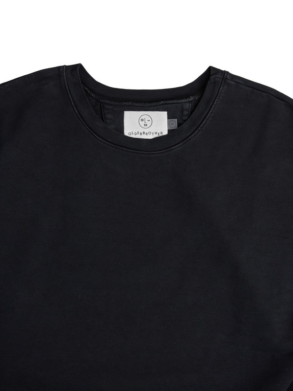 Olderbrother Drop Shoulder Crew - Black Indigo Olderbrother Drop Shoulder Crew - Black Indigo