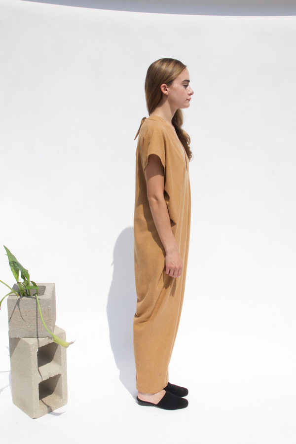 Miranda Bennett Everyday Jumpsuit, Silk Noil in Camel Miranda Bennett Everyday Jumpsuit, Silk Noil in Camel
