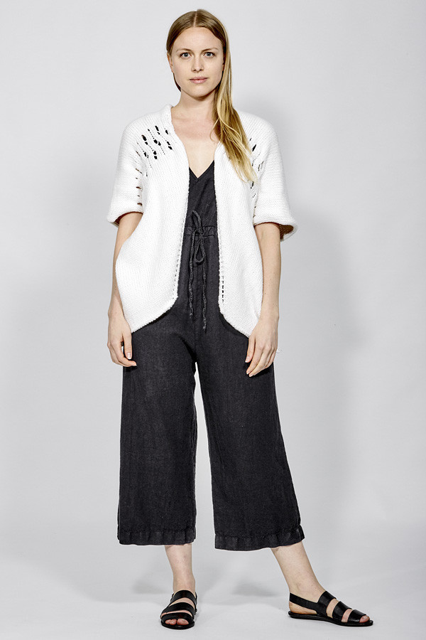 Wol Hide Poncho Cardigan White Wol Hide Poncho Cardigan White