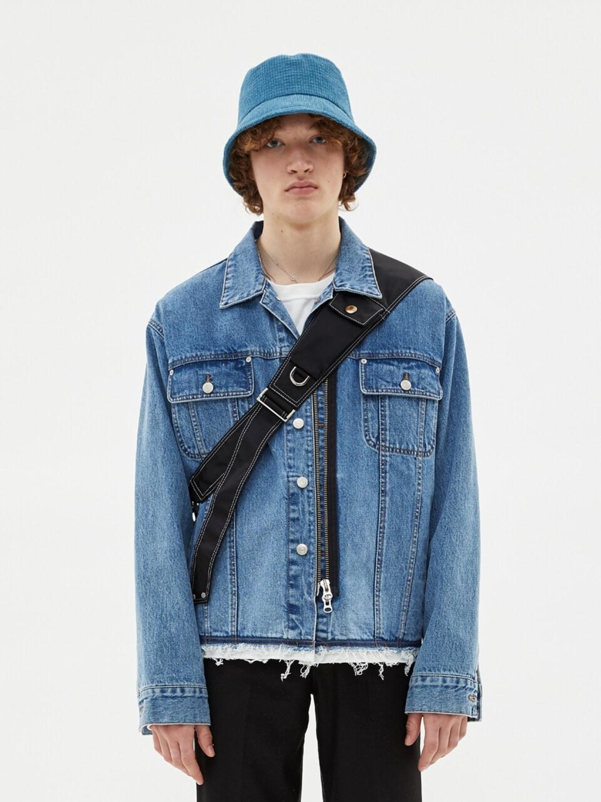 ANDERSSON BELL Inside Out Zipper Denim Jacket | Garmentory