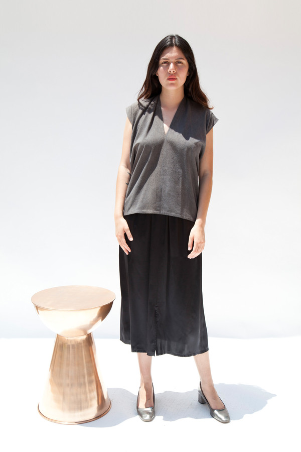 Miranda Bennett Everyday Top, Silk Noil in Coal Miranda Bennett Everyday Top, Silk Noil in Coal