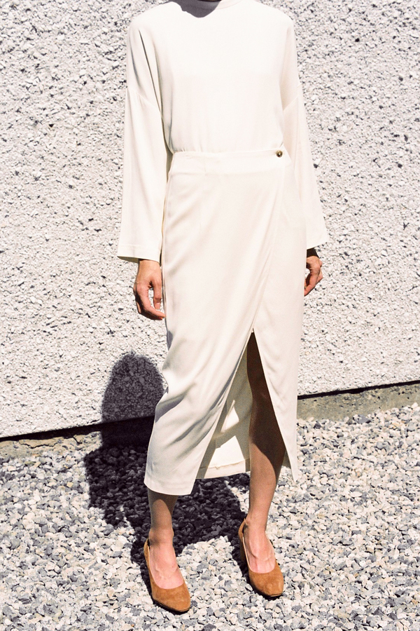 Ganni White Tailor Skirt - Vanilla Ice Ganni White Tailor Skirt - Vanilla Ice