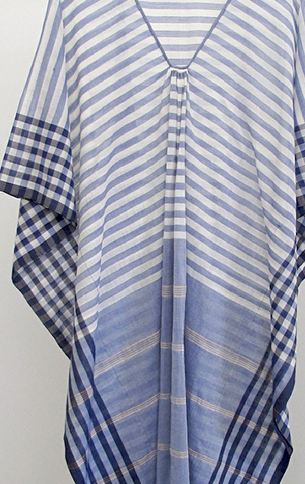 Blue multistripe caftan Blue multistripe caftan