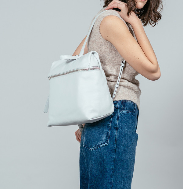 KARA Backpack in Pebble Leather KARA Backpack in Pebble Leather