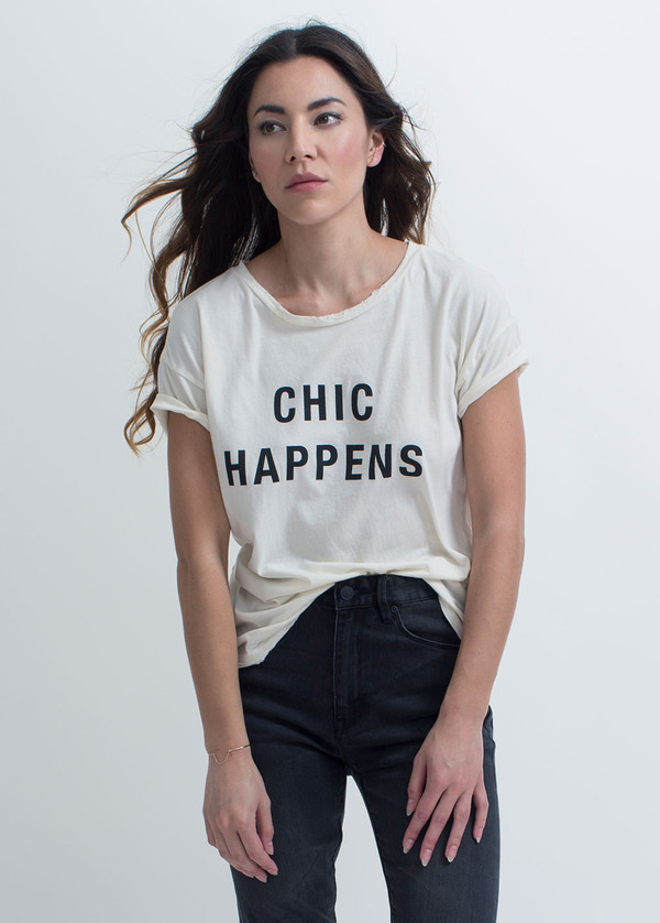 Style Stalker Chic Happens Distressed Tee Style Stalker Chic Happens Distressed Tee