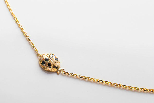 Jennie Kwon Designs Floating Diamond Ladybug Necklace Jennie Kwon Designs Floating Diamond Ladybug Necklace