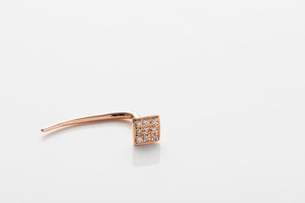 Gabriela Artigas Pave Square Infinite Tusk Earring Gabriela Artigas Pave Square Infinite Tusk Earring