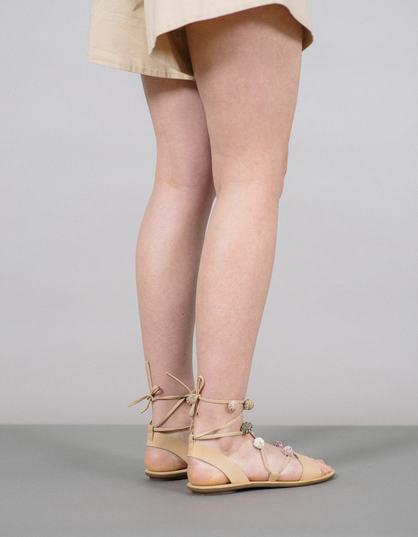 Loeffler Randall Saskia Pom Pom Lace Up Sandals Loeffler Randall Saskia Pom Pom Lace Up Sandals