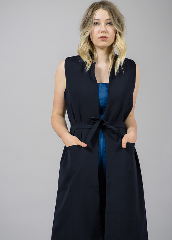 Just Female Town Belted Long Vest Just Female Town Belted Long Vest