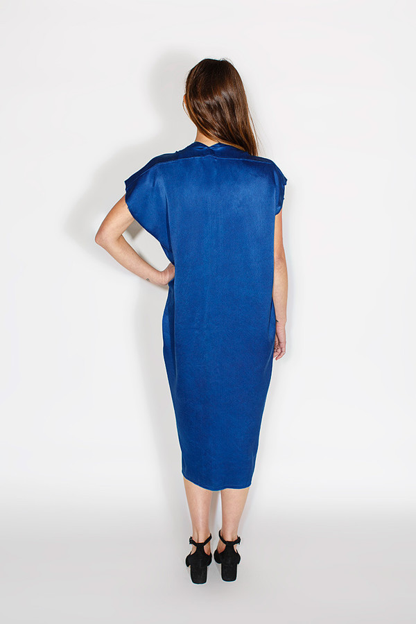 Miranda Bennett Everyday Dress, Silk Charmeuse in Indigo Miranda Bennett Everyday Dress, Silk Charmeuse in Indigo