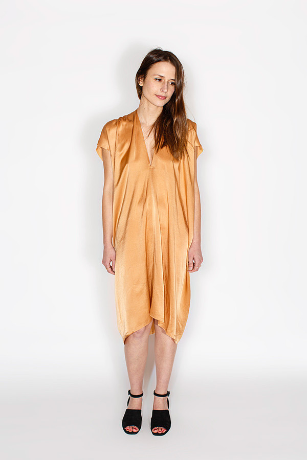 Miranda Bennett Everyday Dress, Silk Charmeuse in Sand Miranda Bennett Everyday Dress, Silk Charmeuse in Sand