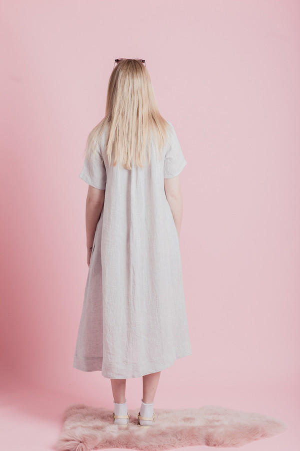SUNJA LINK GATHERED BACK YOKE DRESS SUNJA LINK GATHERED BACK YOKE DRESS