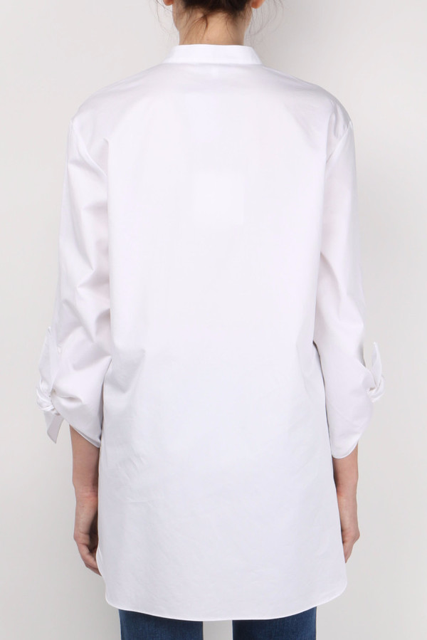 Tibi Satin Poplin Tie Tunic Tibi Satin Poplin Tie Tunic