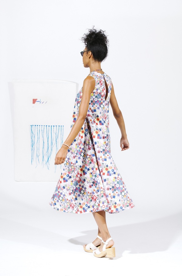 Carleen Gore Midi Dress - Quilt Print Carleen Gore Midi Dress - Quilt Print