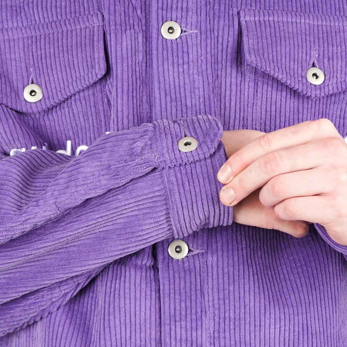 GUIDED CORDUROY TRUCKER JACKET - PURPLE 