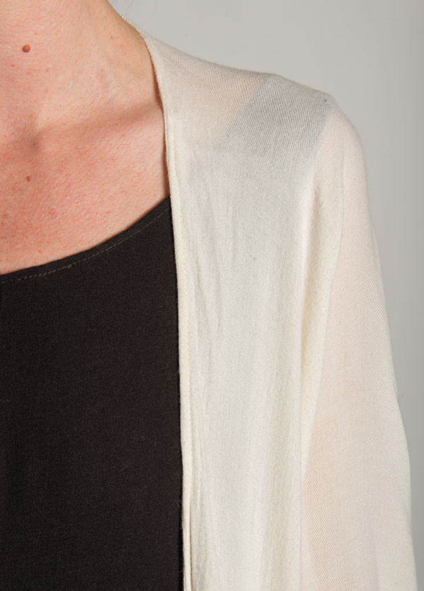 Black Crane - Poncho in Cream Black Crane - Poncho in Cream