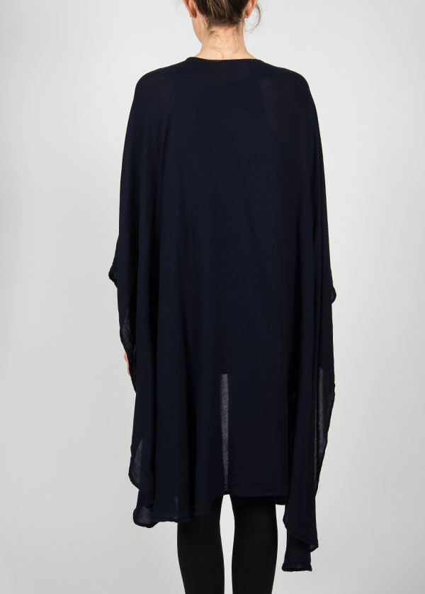 Black Crane - Poncho in Eggplant Black Crane - Poncho in Eggplant