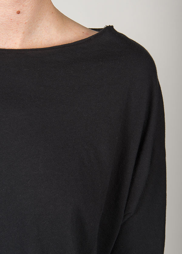 Black Crane - Short Sleeve Wide Crew in Black Black Crane - Short Sleeve Wide Crew in Black