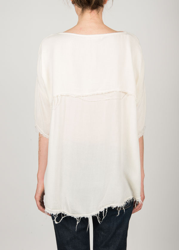 Black Crane - Square Top Short Sleeve in Cream Black Crane - Square Top Short Sleeve in Cream